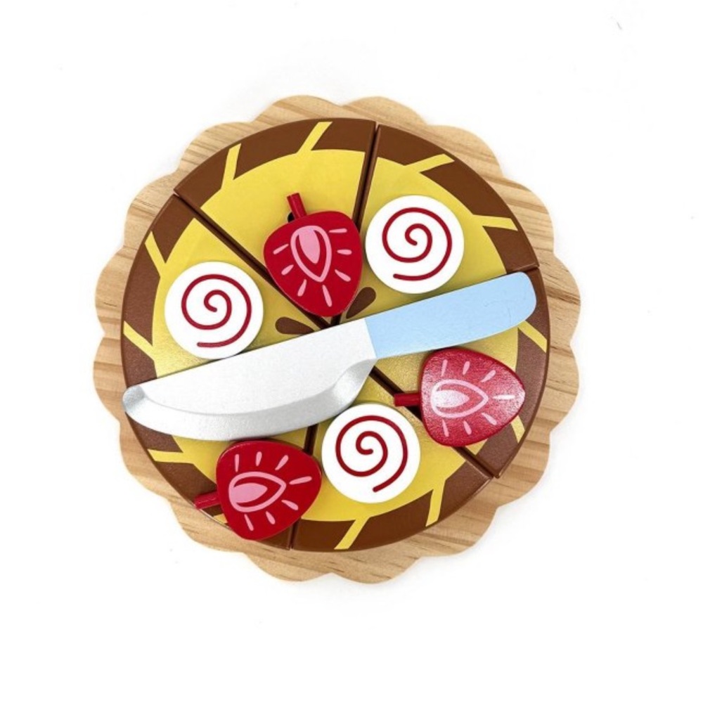 New Target Bullseye Playground Wood Toy Food Pie Set for Children